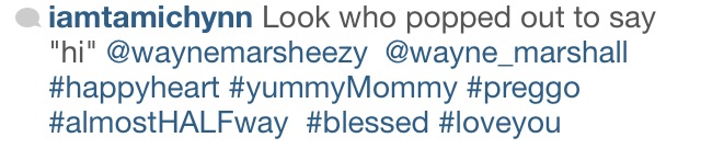 Tami Baby Bump Message