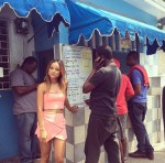 Karrueche Jamaica Lunch Time