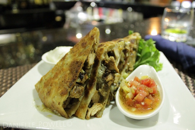 The Regency's yummy Chicken Quesadilla's. 